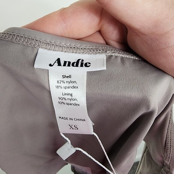 NWT Andie The Bikini Bottom Low Rise Classic Bikini Bottom Stone XSMall - Picture 8 of 9